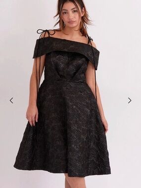 Eliza Faulkner Amoura Dress Black Jacquard
